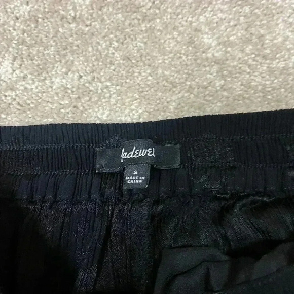 Madewell Pants Black Floral Women's Size Small Elastic Waist - Picture 5 of 10